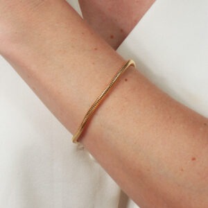 Pulseira malha rabo de rato banhado em ouro 18k