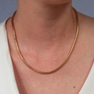 Colar malha rabo de rato banhado em ouro 18k