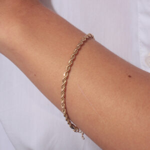Pulseira cordão baiano banhada em ouro 18k